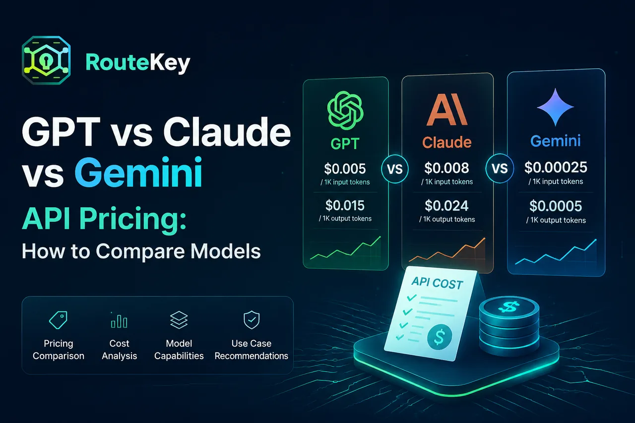 GPT Claude and Gemini API pricing comparison